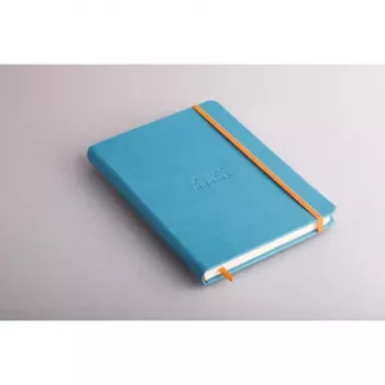 RHODIA RHODIARAMA A5 lineāla piezīmju grāmatiņa, tirkīza mākslīgās ādas cietie vāki, 96 lapas 118747C