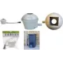 EDA lietus savācēja komplekts lietus mucām, pelēks, ar filtru un pārplūdes aizturi, 1 gab. (010916 G SX10)