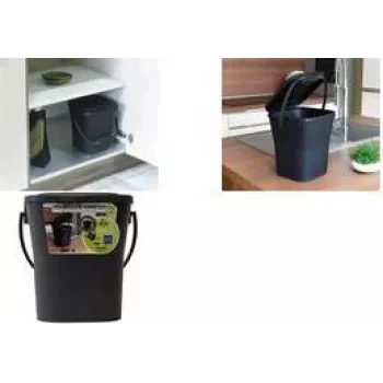 EDA KOMPOST 6L Antracīta komposta tvertne ar vāku un rokturi, pārstrādāta plastmasa 013119 R G.ANT