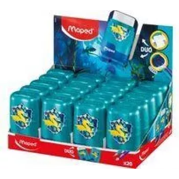 Maped DRAGON dzēšgumijas un asināmā komplekts, divu caurumu, 20 gabalu displejs 049226