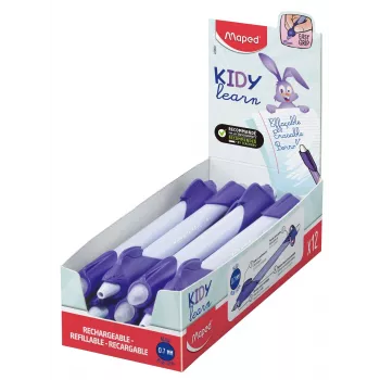 Maped KIDY Learn dzēšama lodīšu pildspalva Trusis 0,7 mm Zila, 12 gab. displejs 229601