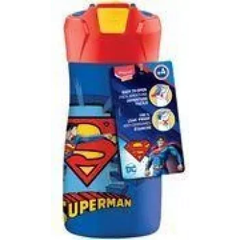 Maped PICNIK Superman nerūsējošā tērauda dzeramā pudele 0,43 L zila/sarkana ar salmiņu 871233