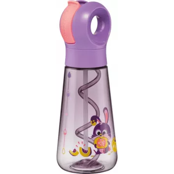 Maped PICNIK Rabbit dzeramā pudele 0,5L purpura ar salmiņu 873102