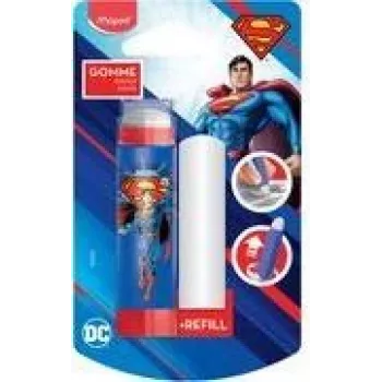 Maped Superman plastmasas dzēšgumija ar uzpildi, lūpukrāsas stila izgriežama, blisteriepakojumā 152033