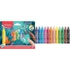 Maped Jungle Fever Jumbo trīsstūrveida vaska krītiņi, 12 dažādās krāsās, dzīvnieku motīvi, kartona kārba, no 1 gada