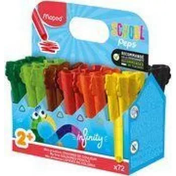 Maped Color'Peps Infinity trīsstūrveida krāsaino zīmuļu komplekts, 72 dažādas krāsas, cietais grafīts, izturīgi pret lūšanu, kalpo 8x ilgāk nekā resnie zīmuļi 864602