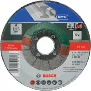 Bosch A 30 S BF griešanas disks, 115 mm x 1,0 mm x 22,23 mm, iegremdēts centrs, 5 gab. 2609256332