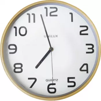 UNILUX Baltic koka sienas pulkstenis 300 mm brūns melni cipari kvarca 400094591
