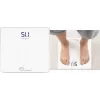 Little Balance Blue Tech R12 uzlādējami digitālie personīgie svari ar USB-C, 180 kg ietilpība, 100 g precizitāte, rūdīts stikls, zils akcents (LB 8656)