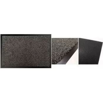 PAPERFLOW daudzšķiedru netīrumu uztveršanas paklājiņš, 900 x 600 mm, antracīta, 100% poliesters, uzsūcošs durvju paklājiņš, 1 gab. 12TMF60X90.11