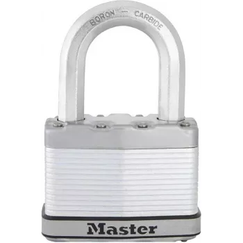 Master Lock Excell laminēta tērauda piekaramā atslēga 52mm ar 38mm sprādzi (M5EURDLF)