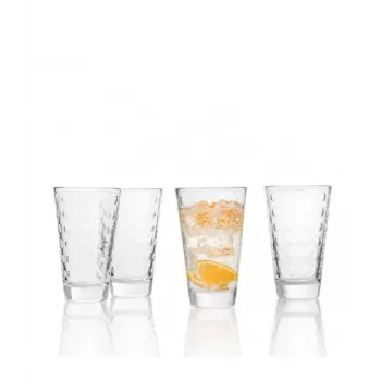 Esmeyer Leonardo OPTIC dzeramo glāžu komplekts, 300 ml, iekšējais reljefa dekors, konusveida, 130 mm augstums, 6 gabali 410-749