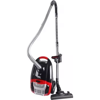 Fakir 3843003 putekļsūcējs ar tvertni, 700 W, 3 L putekļu maiss, HEPA filtrs, sausā tīrīšana, sarkans/melns
