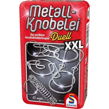 Schmidt Spiele Metal Puzzle Duell XXL - Prasmes galda spēle Puzzle ceļojuma izdevums no 7 gadiem