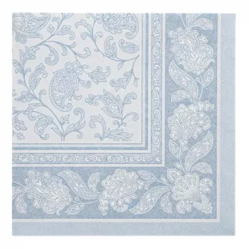 PAPSTAR ROYAL Collection Ornaments salvetes, Arctic Blue, 400 x 400 mm, 4 kārtu, 1/4 locījums, 1 gab. 37023