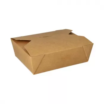Papstar 87611 Vienreizlietojams pārtikas trauks kartons ar PLA pārklājumu, brūns, 1000 ml (100 gab.)