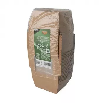 Papstar 87250 Vienreizlietojams pārtikas trauks kartons ar PLA pārklājumu, brūns, 750 ml, 50 gab.