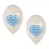 PAPSTAR Bavārijas zili balts lateksa balons, 250 mm diametrs, 1 gabals 81949