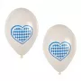 PAPSTAR Bavārijas zili balts lateksa balons, 250 mm diametrs, 1 gabals 81949