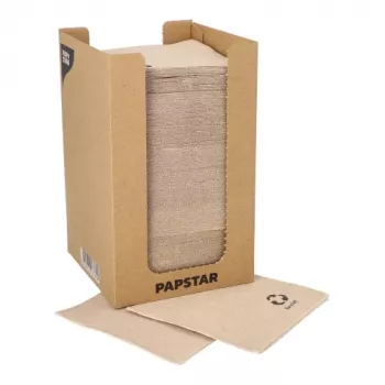 PAPSTAR PUNTO kokteiļu salvetes, 200 x 200 mm, dabīgais papīrs, 2 kārtu, 1/4 locījums, Micro Dot-on-Dot, 250 salvetes 89546
