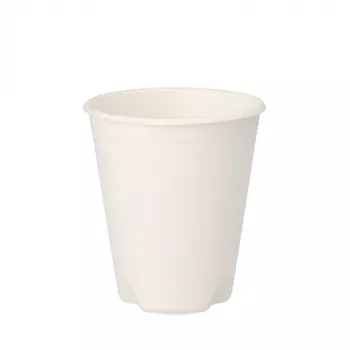 PAPSTAR pure cukurniedru dzeršanas krūze 0,2 L, balta, 12 gab. iepakojumā, kompostējama un mikroviļņu krāsnī izmantojama 89853