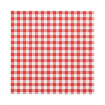 PAPSTAR Vichy Check sarkanas papīra salvetes, 330 x 330 mm, 3 kārtu, 1/4 locījums, 20 gabali 82763