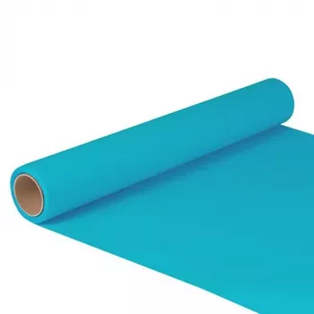 Papstar 82210 tirkīza papīra galda celiņa rullis, 400 mm x 5 m, taisnstūrveida