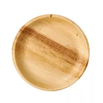 Papstar pure 87960 palmu lapu šķīvis, apaļš, 23 cm, brūns, 25 gab.