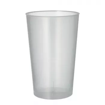 PAPSTAR daudzkārt lietojams dzeršanas trauks PP, 0,5 L, caurspīdīgs, 30 gab., 91 mm diametrs, 140 mm augstums 89824