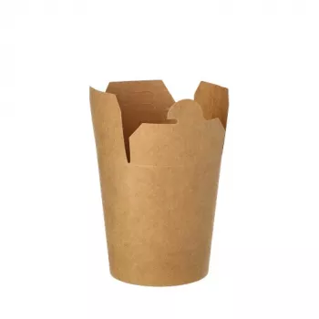 PAPSTAR pure kvadrātveida uzkodu kārba 230 ml, brūna, FSC sertificēts jaunavas šķiedras kartons, ar biopārklājumu, 1 gab. 87268