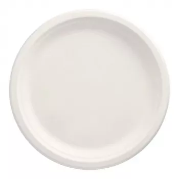 PAPSTAR pure cukurniedru šķīvis, apaļš, 260 mm, 50 gab., kompostējams, mikroviļņu krāsnī izmantojams (89738)
