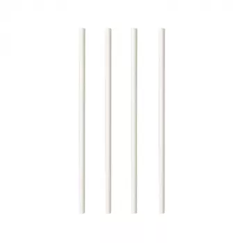 PAPSTAR pure papīra dzeršanas salmiņi, 200 mm, 6 mm, balti, ilgtspējīgi, 250 gabali (87513)