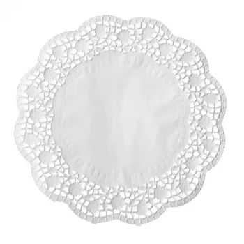 PAPSTAR apaļais kūkas paliktnis, 320 mm, balts reljefains mežģīņu papīrs, 40 g/m², 1 gabals (12456)