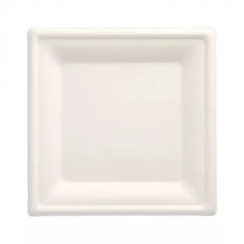 PAPSTAR Pure cukurniedru šķīvis, kvadrātveida, 200 x 200 mm, 50 gabali, kompostējams, mikroviļņu krāsnī drošs 89744