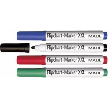 MAUL HEBEL Flipchart marķieris XXL apaļš uzgalis dažādās krāsās (4 gab.) 63839-99