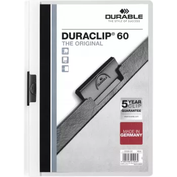 DURABLE DURACLIP 60 A4 mapju turētājs melns (25 gab. iepakojums) 220902