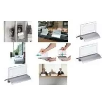 DURABLE PRESENTER DE LUXE galda nosaukuma plāksnīte A4 ainavas formātā 105x297 mm caurspīdīga 820319