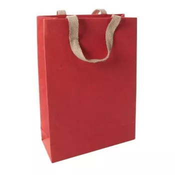 SIGEL Red Coco liela dāvanu soma, džutas šķiedras papīrs, sarkana, 1 gabals (ET010)
