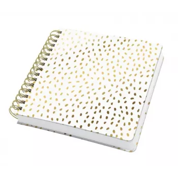 SIGEL Jolie Inspire Square Golden Rain spirālveida piezīmju grāmatiņa A5 kvadrātveida tukšas lapas 120gsm JQ100