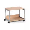 DURABLE SYSTEM 48 Daudzfunkcionāls ratiņu galds, 3 plaukti, gaiši pelēks, 600 x 480 x 900 mm, 120 kg kopējā slodze 3710124