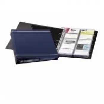 DURABLE VISIFIX 400 Vizītkaršu gredzenu mapes A4, 400 kartītes, melna 238858