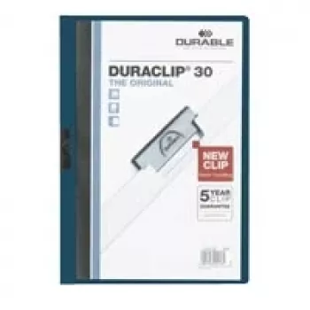 DURABLE DURACLIP 30 A4 mapju turētājs ar klipsi melns (25 gab. iepakojums) 220028