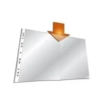DURABLE BUSINESS A3 Copy Safe dokumentu uzmavas, polipropilēns, augšējā atvēršana, universāls perforējums, 50 gab. iepakojums, kristāldzidrs 267019