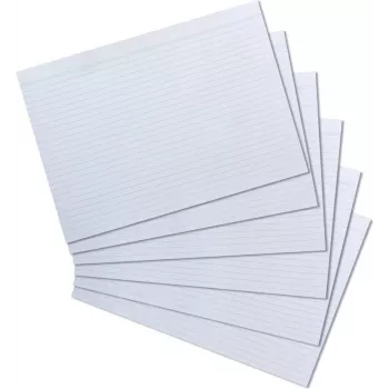 Herlitz kartītes DIN A4, līnijotas, baltas, 170 g/m², bez koksnes, zilas līnijas, abpusējas (10621282)