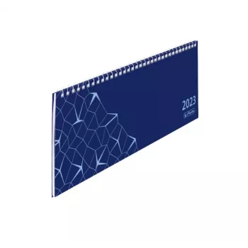 herlitz Kompaktais galda kalendārs 2023, zils, nedēļa uz divām lappusēm, spirāliesējums, vācu valodā 50042104