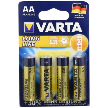 VARTA Longlife AA sārma baterija 1,5V 2750mAh 4 gab. iepakojums (04106110414)