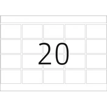 HERMA DP1 pašlīmējošās etiķetes 22x32 mm baltas matētas papīra 5000 etiķetes (2920)