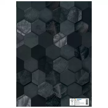 HERMA mācību grāmatu vāciņš X, kartons, DIN A4, melns, rafinēta virsma, etiķetes lauks, 10 gabali (20091)