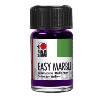 Marabu Easy Marble marmorēšanas krāsa, 15 ml, ametists 081, ātri žūstoša, iegremdēšanas marmorēšanai 13050039081