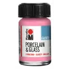 Marabu Porcelāna un stikla krāsa, spīdīgi rozā, 15 ml, nav nepieciešama cepšana 11150039133